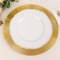 6 Clear 13" Round Plastic CHARGER PLATES Gold Lined Trim Party Events Tableware